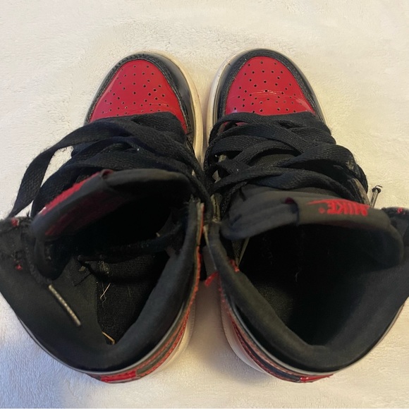 Nike Shoes Nike Air Jordan Toddler Patent Red And Black Poshmark